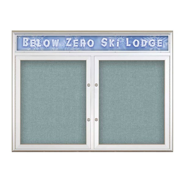 Double Door Radius Plus Corkboard With H