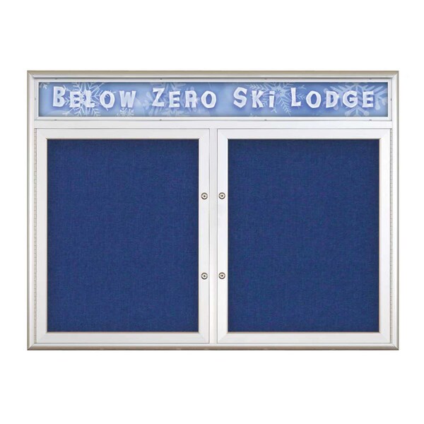Double Door Radius Plus Corkboard With H