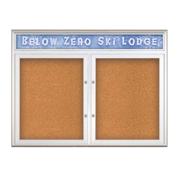 Double Door Radius Plus Corkboard, Header