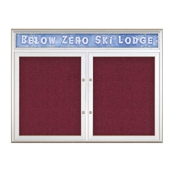 Double Door Radius Plus Corkboard With H