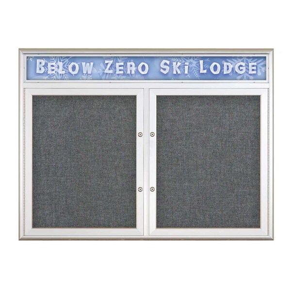 Double Door Radius Plus Corkboard, Header