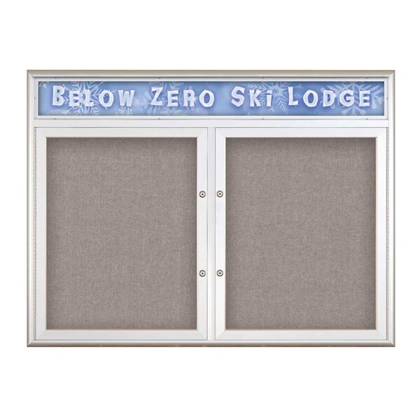 Double Door Radius Plus Corkboard With H
