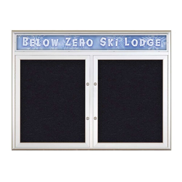 Double Door Radius Plus Corkboard, Header