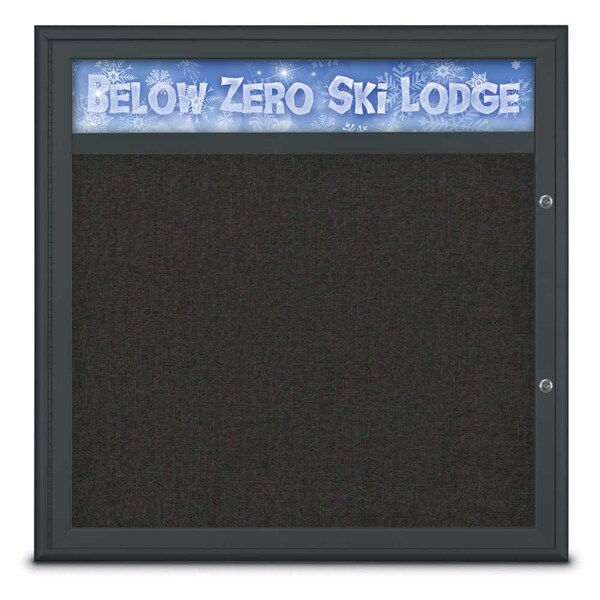 Single Door Radius Plus Corkboard With H