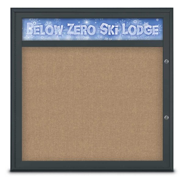 Single Door Radius Plus Corkboard With H