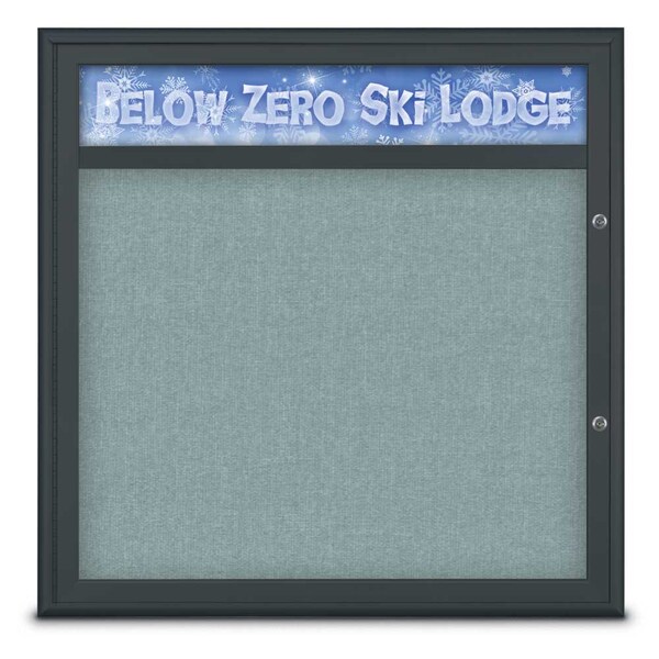 Single Door Radius Plus Corkboard With H