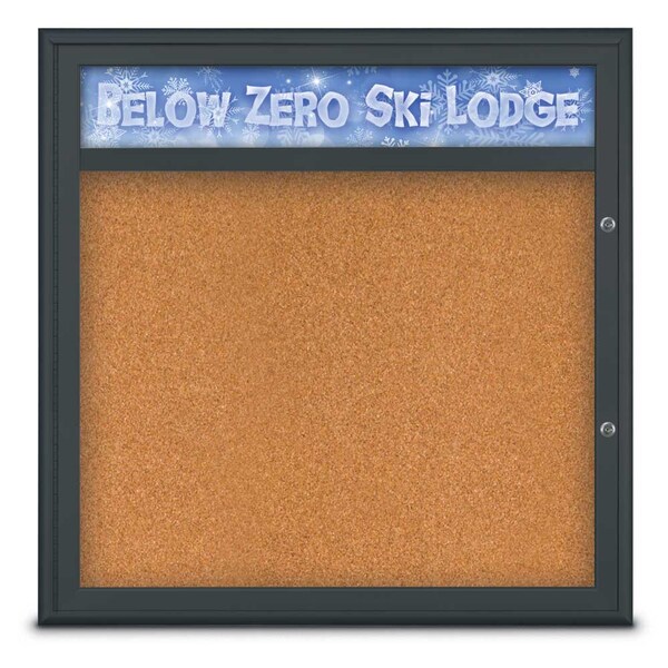 Single Door Radius Plus Corkboard, Header