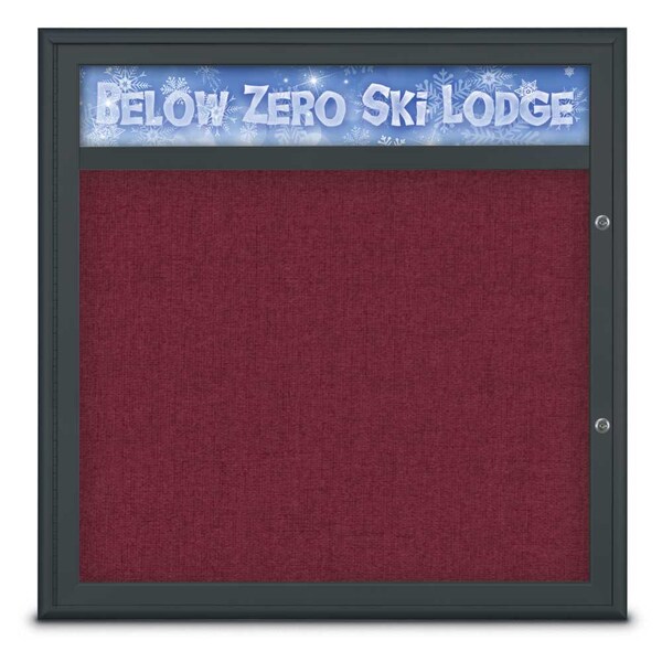 Single Door Radius Plus Corkboard With H