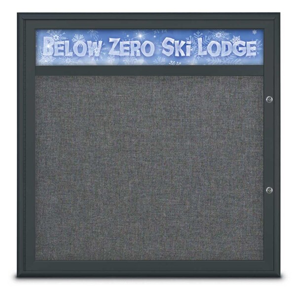 Single Door Radius Plus Corkboard, Header