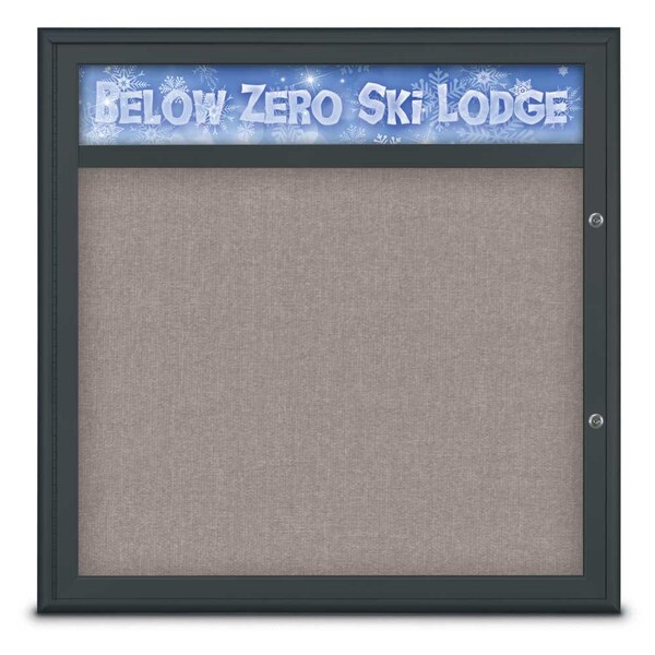Single Door Radius Plus Corkboard With H