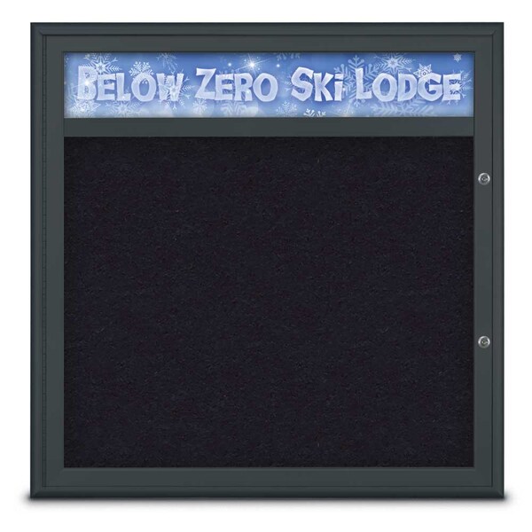 Single Door Radius Plus Corkboard, Header