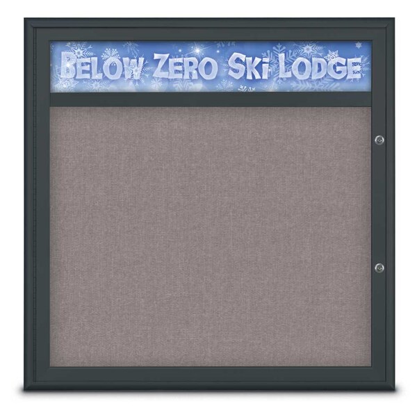 Single Door Radius Plus Corkboard With H
