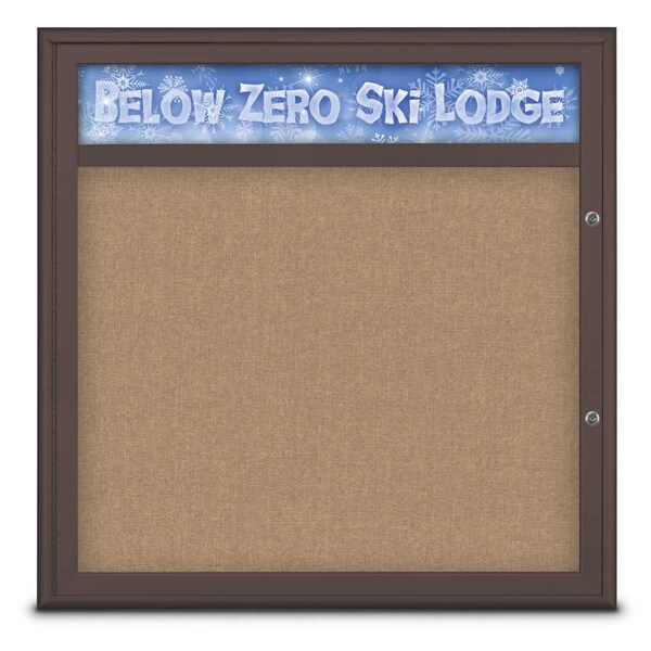 Single Door Radius Plus Corkboard With H