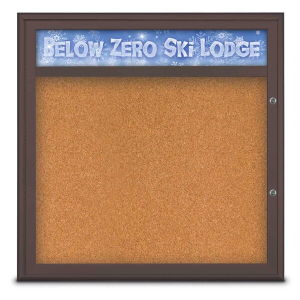 Single Door Radius Plus Corkboard, Header