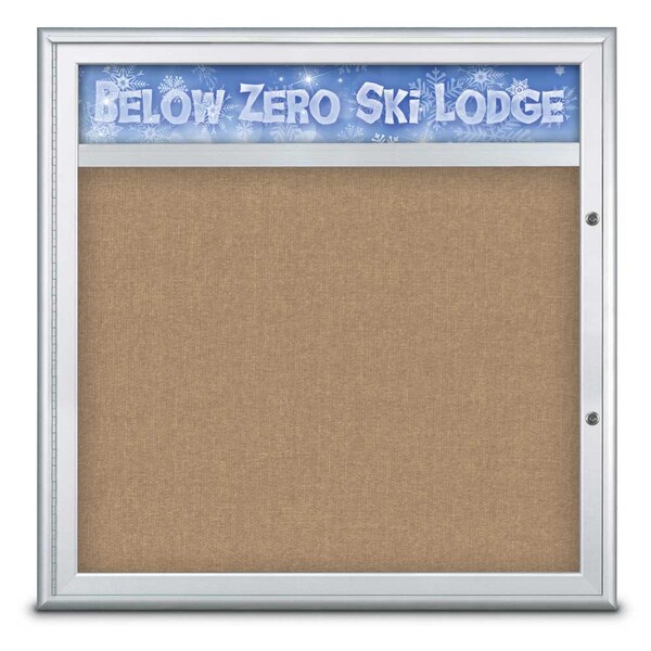 Single Door Radius Plus Corkboard With H