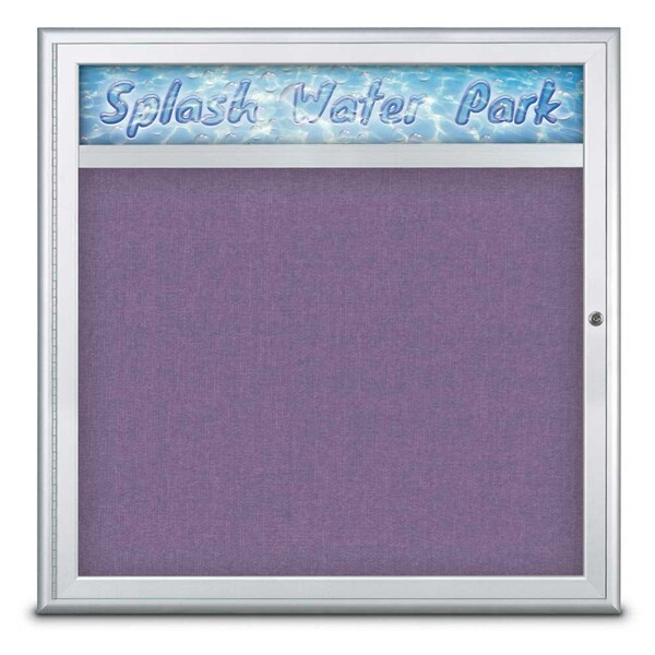 Single Door Radius Corkboard With Header