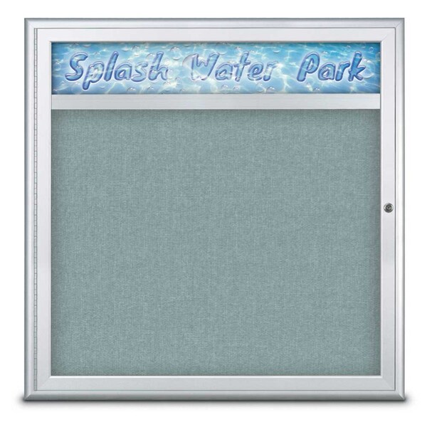 Single Door Radius Corkboard With Header