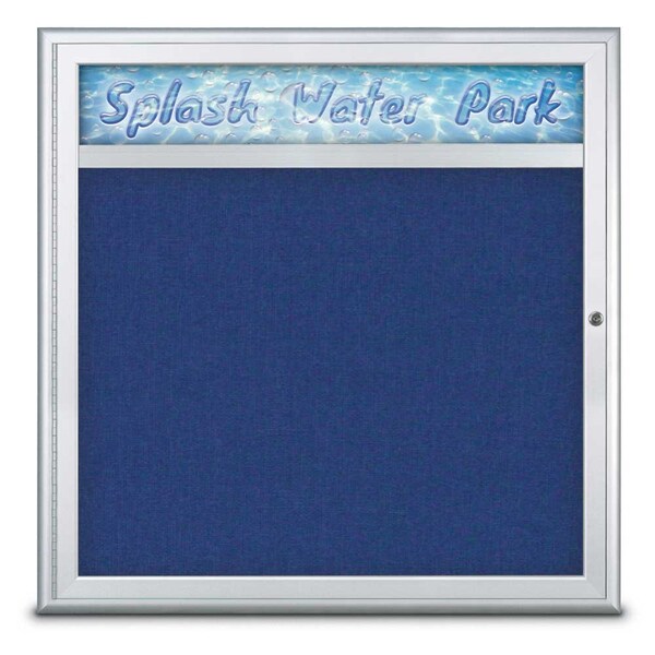 Single Door Radius Corkboard With Header