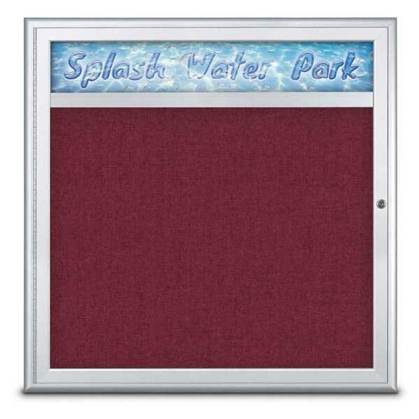 Single Door Radius Corkboard With Header
