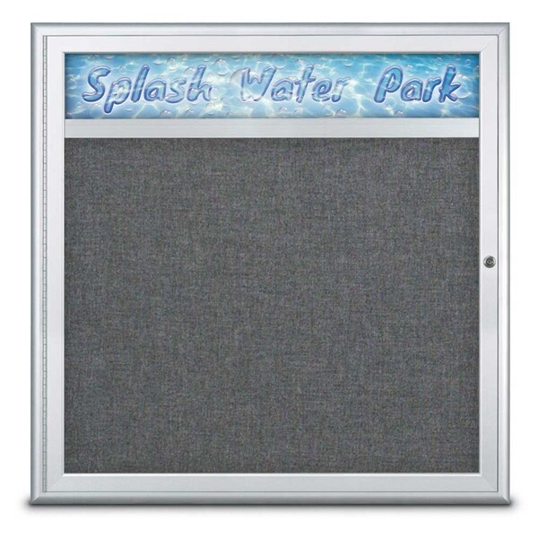 Single Door Radius Corkboard With Header