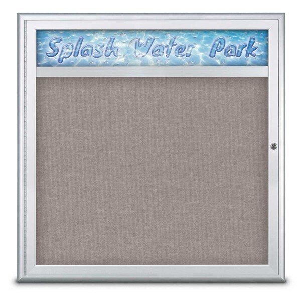 Single Door Radius Corkboard With Header