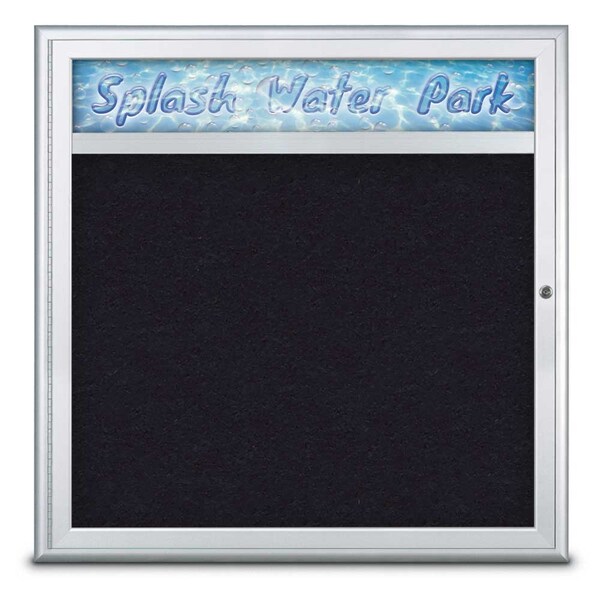 Single Door Radius Corkboard With Header