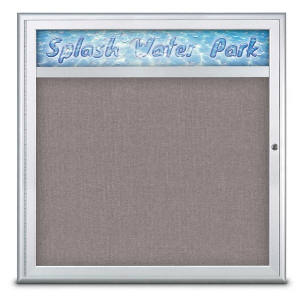 Single Door Radius Corkboard With Header