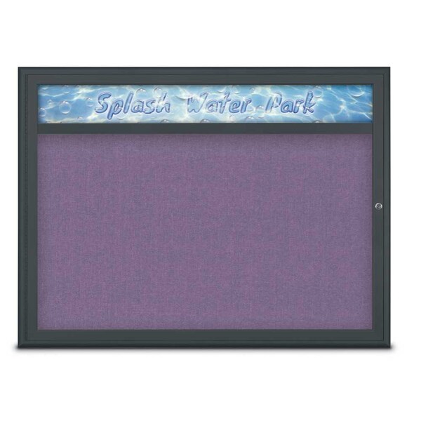 Single Door Radius Corkboard With Header