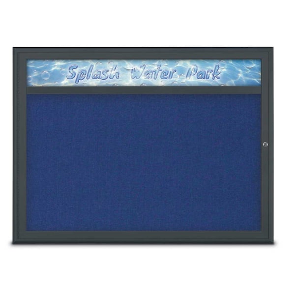 Single Door Radius Corkboard With Header