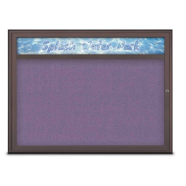 Single Door Radius Corkboard With Header
