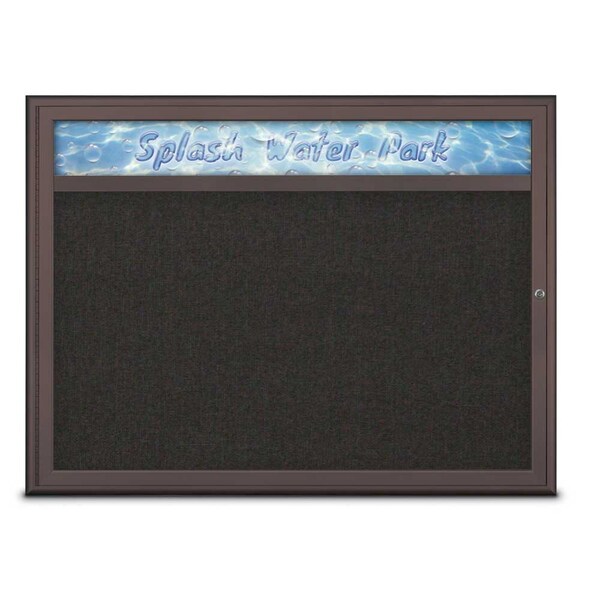 Single Door Radius Corkboard With Header
