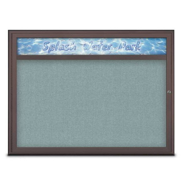 Single Door Radius Corkboard With Header