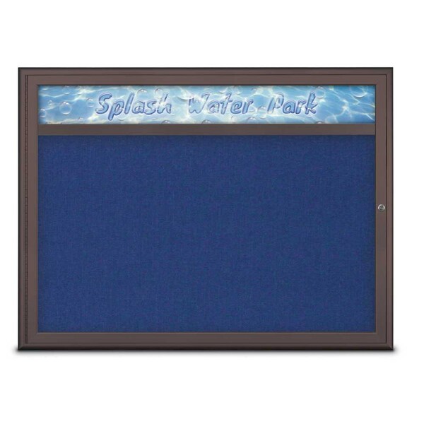 Single Door Radius Corkboard With Header