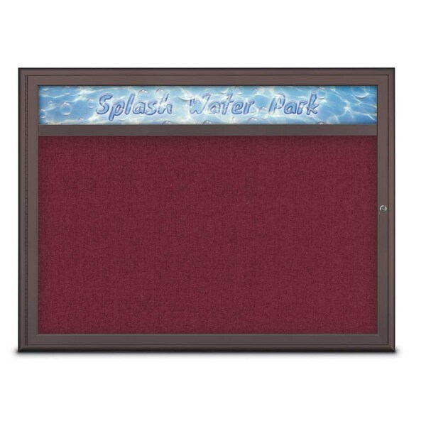 Single Door Radius Corkboard With Header