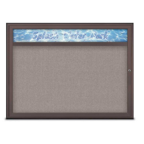 Single Door Radius Corkboard With Header