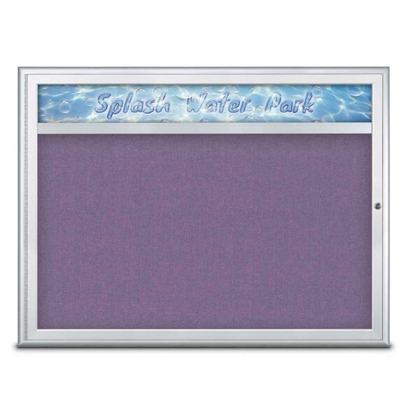 Single Door Radius Corkboard With Header