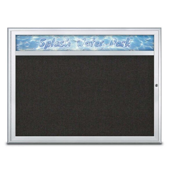 Single Door Radius Corkboard With Header