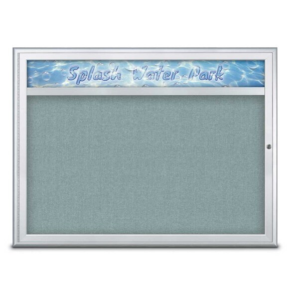 Single Door Radius Corkboard With Header