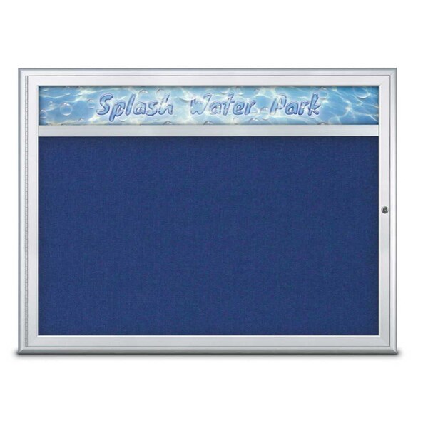 Single Door Radius Corkboard With Header
