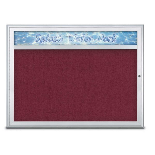 Single Door Radius Corkboard With Header