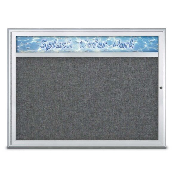 Single Door Radius Corkboard With Header
