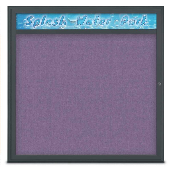 Single Door Radius Corkboard With Header