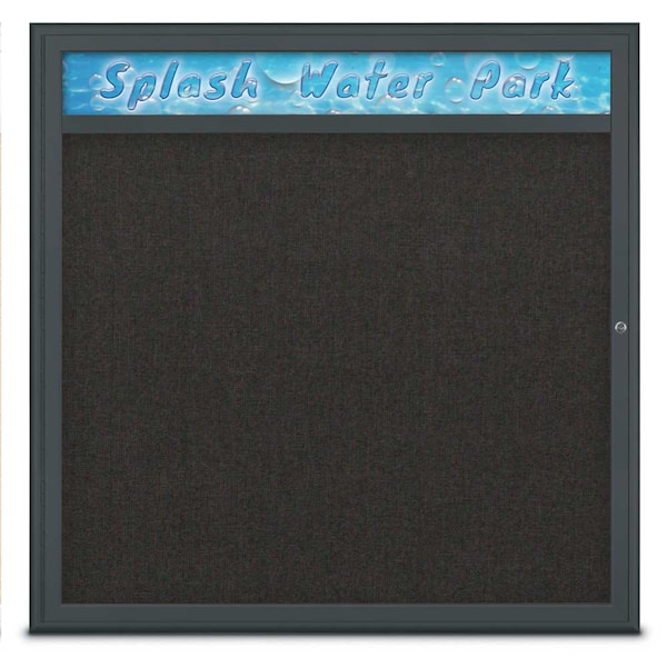 Single Door Radius Corkboard With Header
