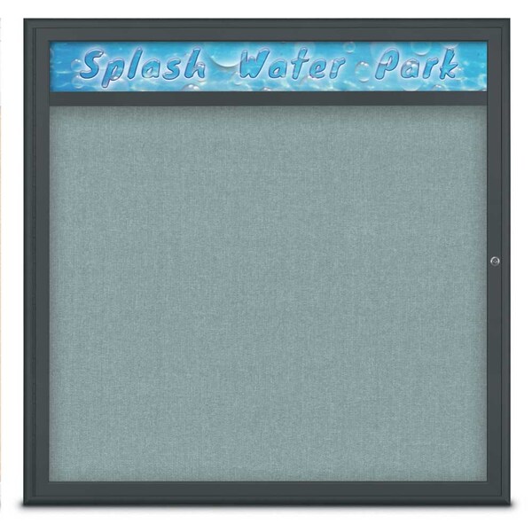 Single Door Radius Corkboard With Header