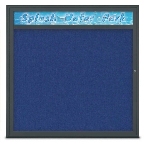 Single Door Radius Corkboard With Header