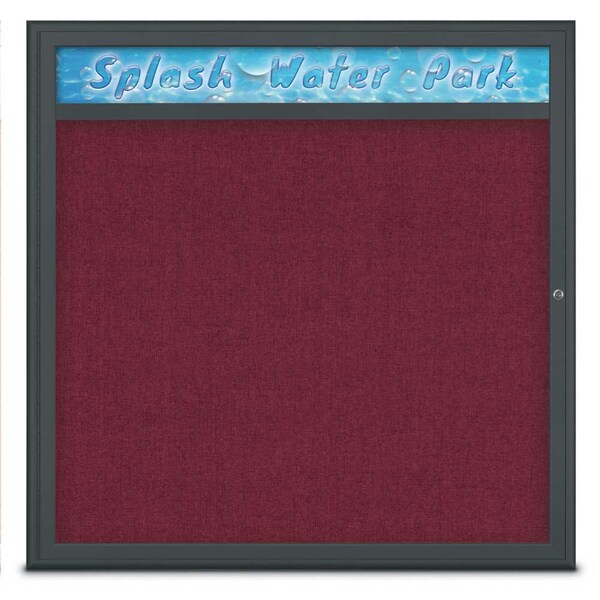 Single Door Radius Corkboard With Header