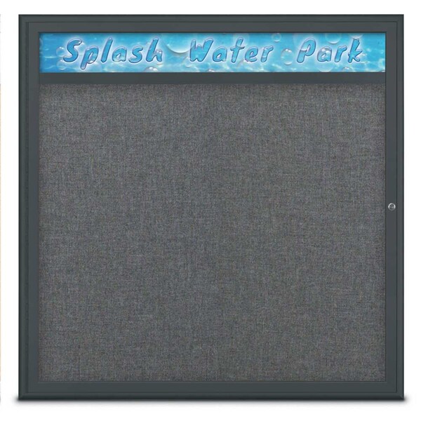 Single Door Radius Corkboard With Header