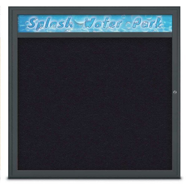 Single Door Radius Corkboard With Header