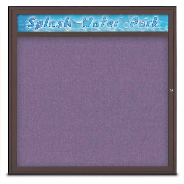 Single Door Radius Corkboard With Header
