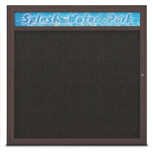 Single Door Radius Corkboard With Header
